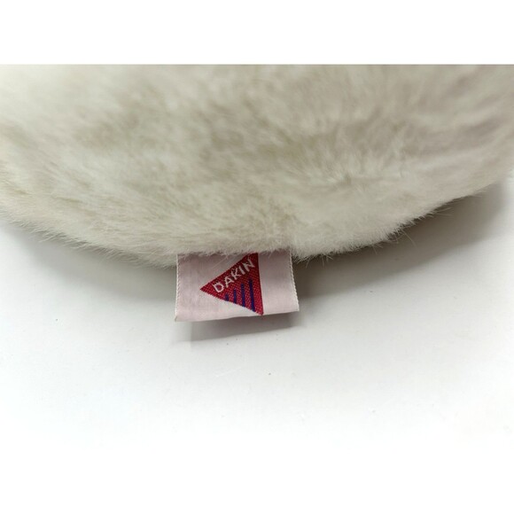 Vintage Dakin White Bear Plush Stuffed Animal Blue Bow 11” Sitting Fuzzy 1990 - Picture 12 of 15